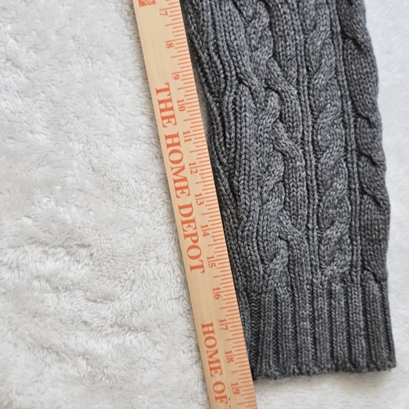 ​Vintage Y2K Abercrombie & Fitch Cable Knit Sweater Gray Crew Neck Pullover XL - Picture 14 of 14